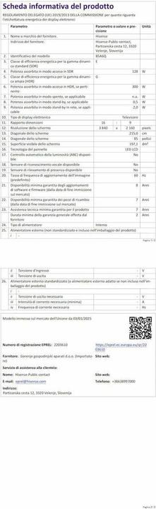 Produktbild Hisense TV 85A6Q (85", LED, 4K)