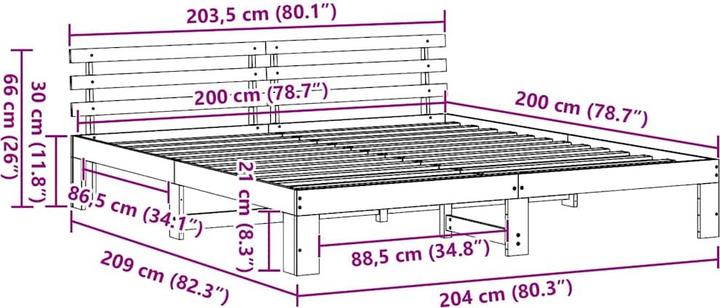 Image du produit vidaXL Moderner Bettrahmen (200 x 200 cm)