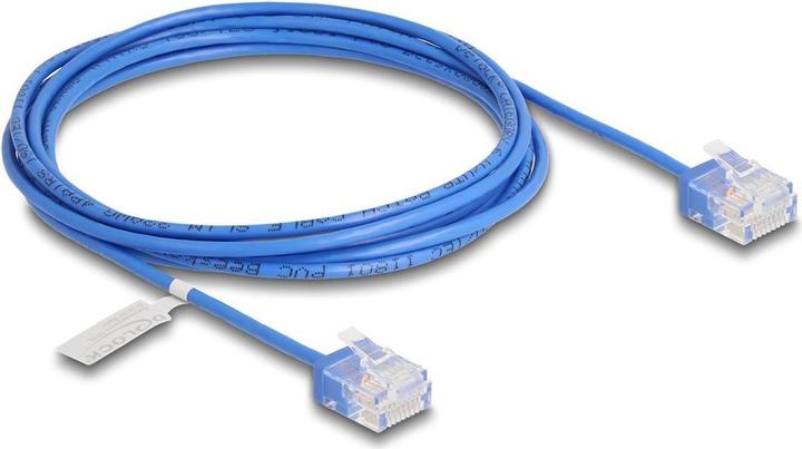 Produktbild Delock RJ45 Netzwerkkabel Cat.6 UTP Ultra Slim 2 m blau mit (U/UTP, CAT6, 2 m)
