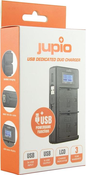 Produktbild Jupio USB Duo Charger LCD voor Fujifilm NP-W126(S) (JDC2006V2) (Kamera Akku Ladegerät)