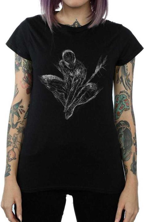 Image du produit - T-shirt SPIDER-MAN WEB CROUCH - Femme (XXL)