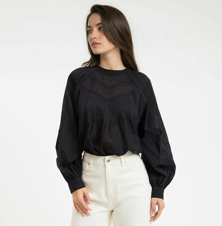 Immagine prodotto La Redoute Collections Bluse mit Rundhalsausschnitt (S)