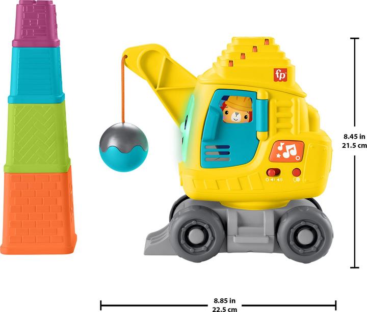 Fisher-Price Count & Stack Crane- (D, F, E)