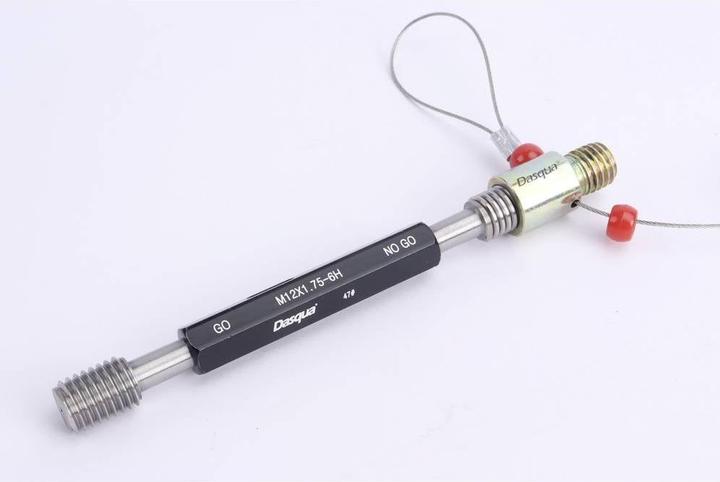 Actual product image Dasqua 6311-3202 7-piece thread gauge set, go and no-go plug gauge