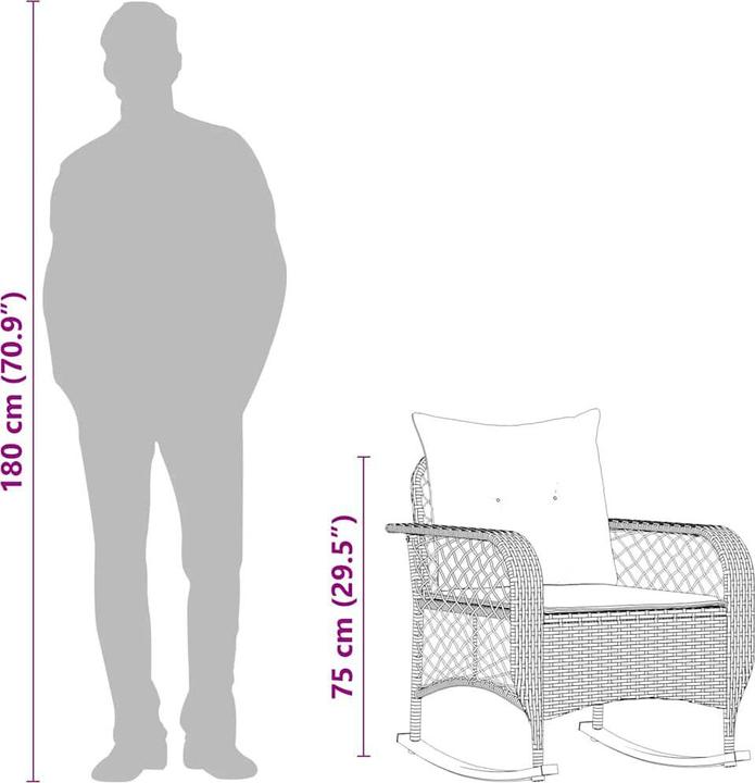 Produktbild vidaXL Garten-Schaukelstuhl