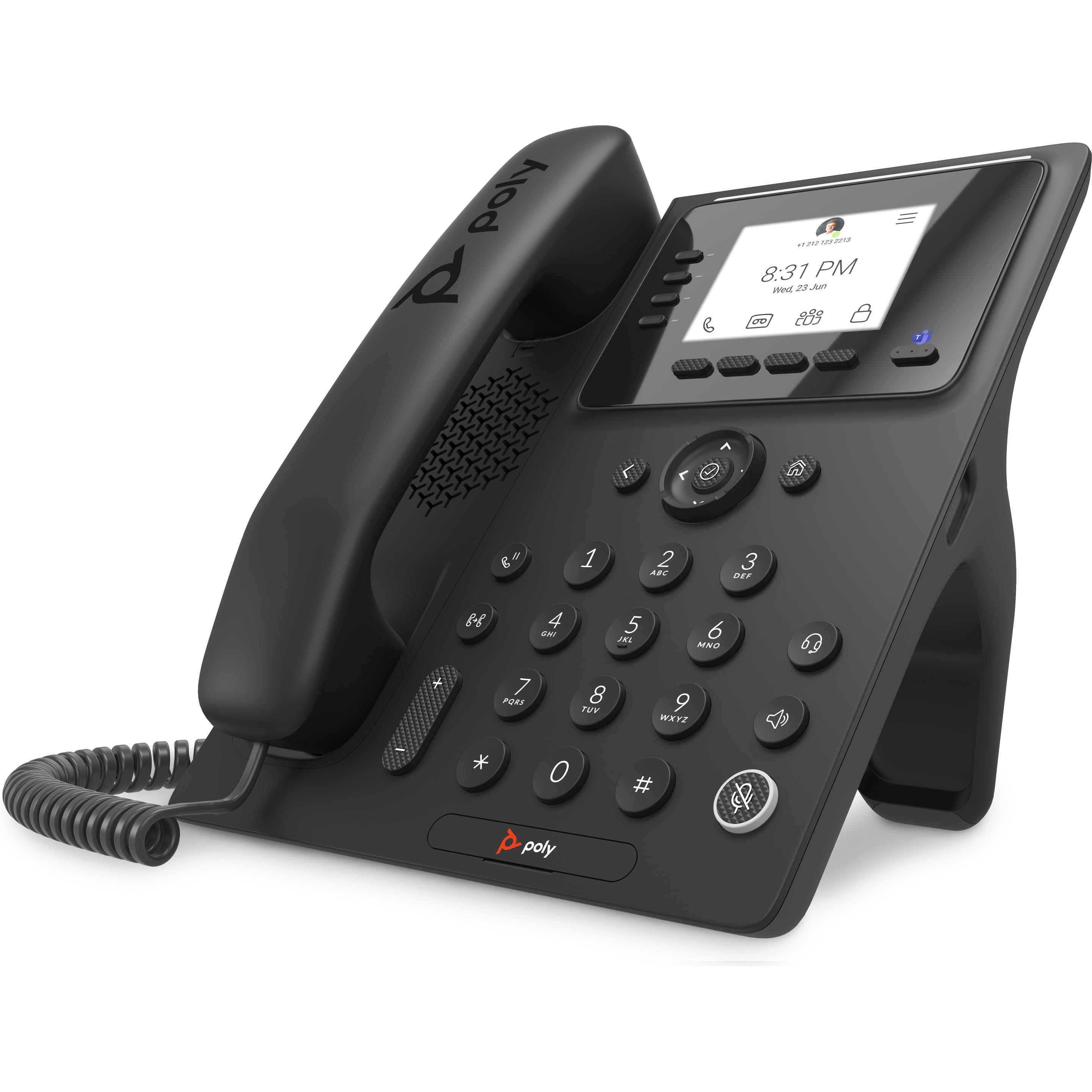 HP Poly CCX 350 BMP MS PoE-e No localizatio, Telefon, Schwarz