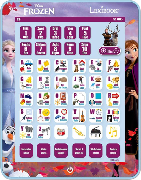 Produktbild Lexibook Disney Frozen zweisprachiges Lerntablet Deutsch/Englisch (Deutsch, Englisch)