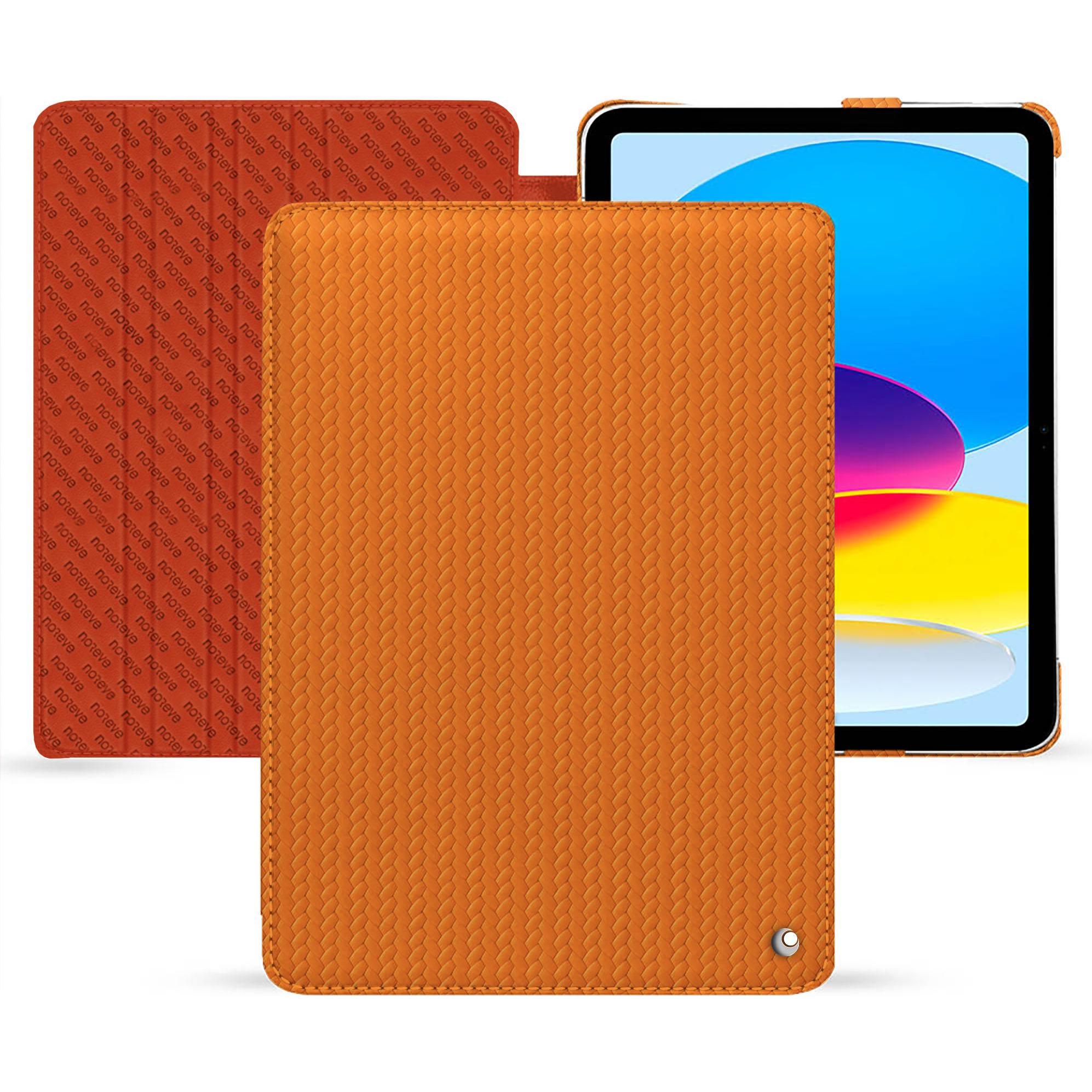 Noreve Lederschutzhülle horizontal (iPad 2022 (10. Gen)), Tablet Hülle, Orange