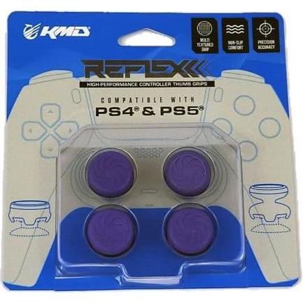 KMD - Reflex Thumb Grips 4-Pack PS4/PS5 (PS4, PS5), Accessori per controller gaming