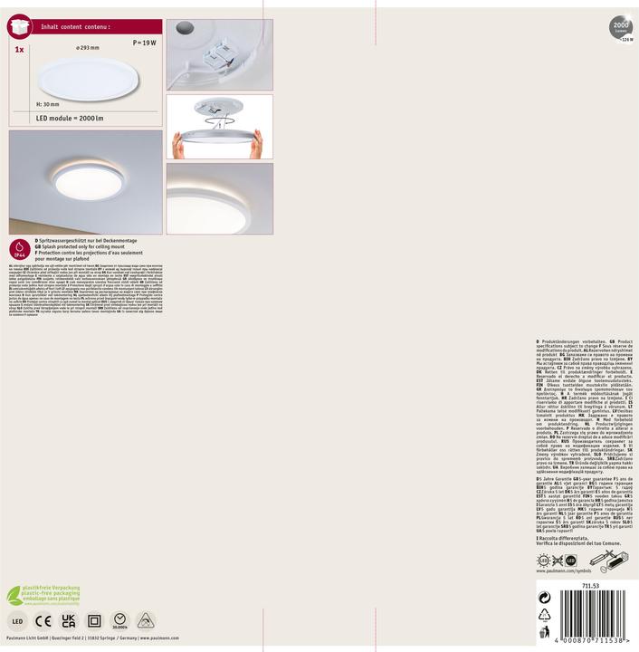 Image du produit Paulmann Atria Shine Rétroéclairage (2000 lm)