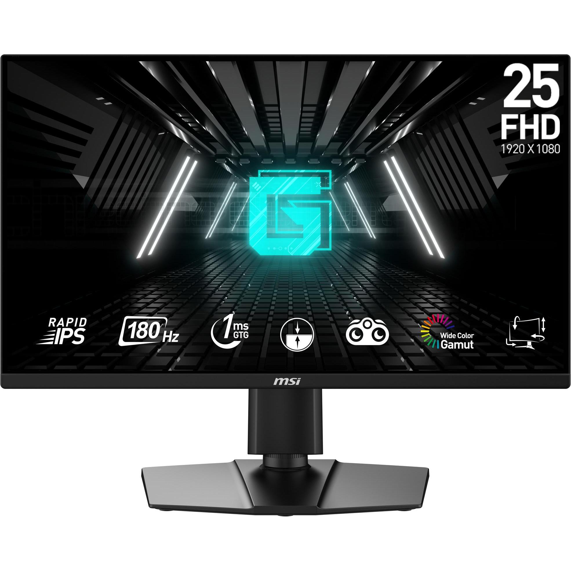 MSI G255PF E2 24,5inch Rapid IPS FHD (1920 x 1080 Pixels, 24.50"), Monitor, Zwart