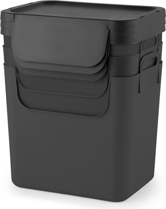 Image du produit Rotho Set de 3 poubelles de recyclage 30 L JIVE (90 l)