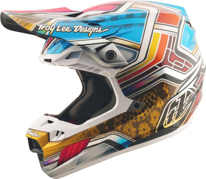 Produktbild Troy Lee Designs SE5 ECE Carbon MIPS Helm, Lowrider, silver, XL | 60-61cm (60 - 61 cm, XL)