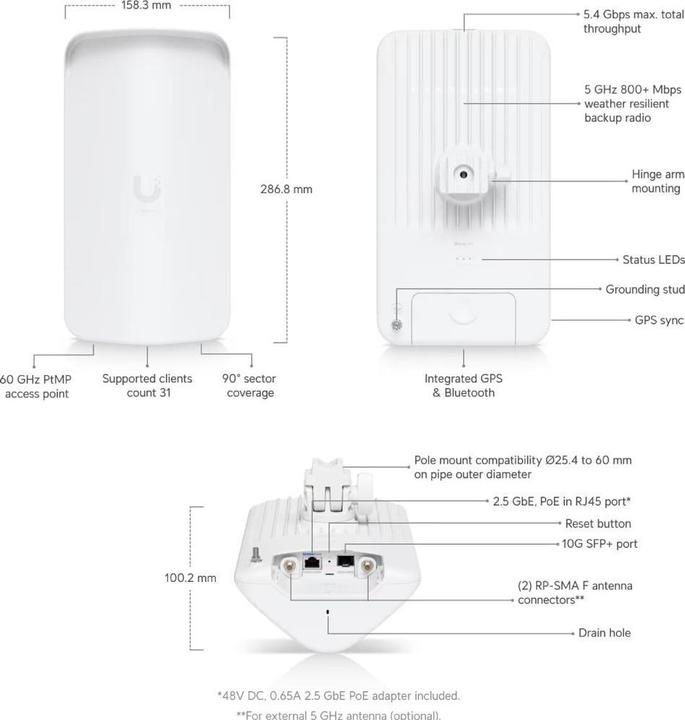 Produktbild Ubiquiti UISP Wave 60 GHz Access Point Gen2 powered by Wave Technology