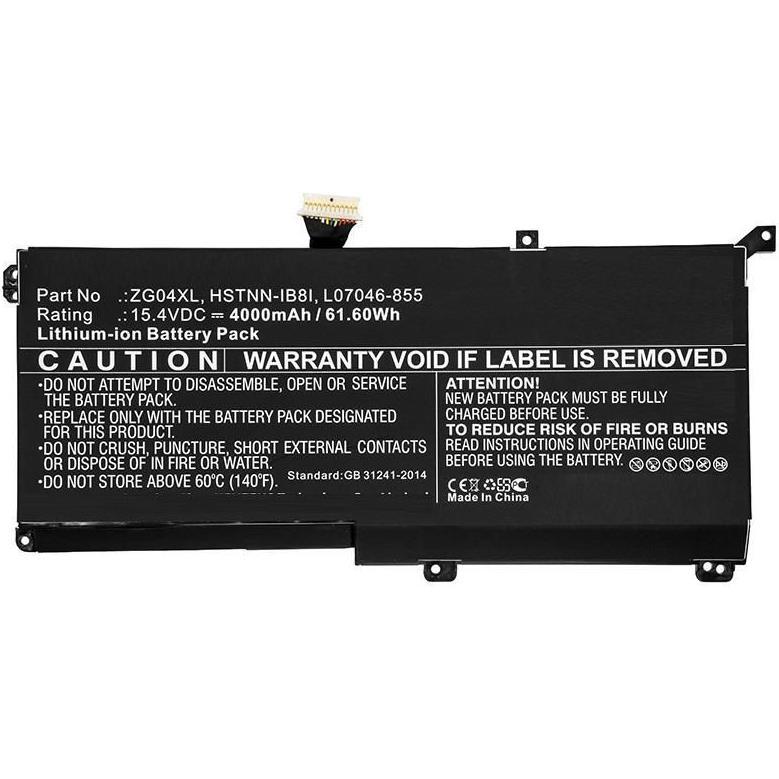 CoreParts Laptop Battery for HP (4000 mAh), Notebook Akku, Schwarz