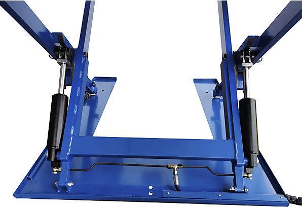 Actual product image eurokraft basic Low profile lift table, E shaped, max. load 1200 kg, hand operated control unit.