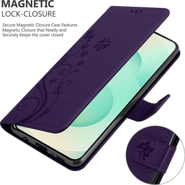 Actual product image Cadorabo Case for Samsung Galaxy S25 Plus Flower Book (Samsung Galaxy S25)