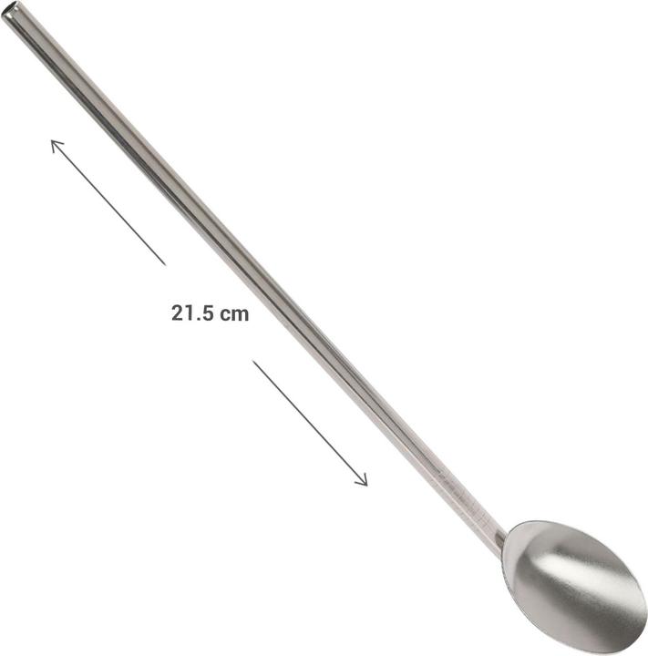 Produktbild Excellent Houseware 2in1-Trinkhalm-LÃ¶ffel aus Edelstahl, 5-teilig inkl. ReinigungsbÃ¼rste (5x)