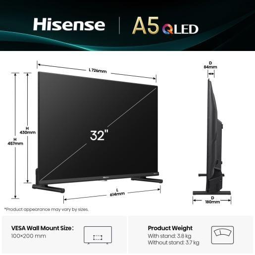 Productafbeelding Hisense TV 32A5Q (32", LCD, QLED, Volledige HD, DE)