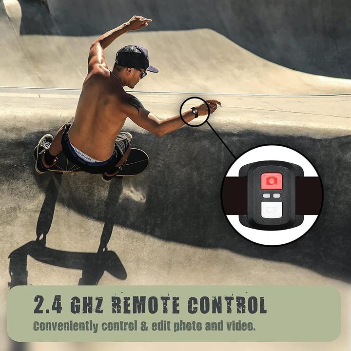 Actual product image Icefox Action Cam 4K Ultra HD Camera (30p, Wi-Fi)