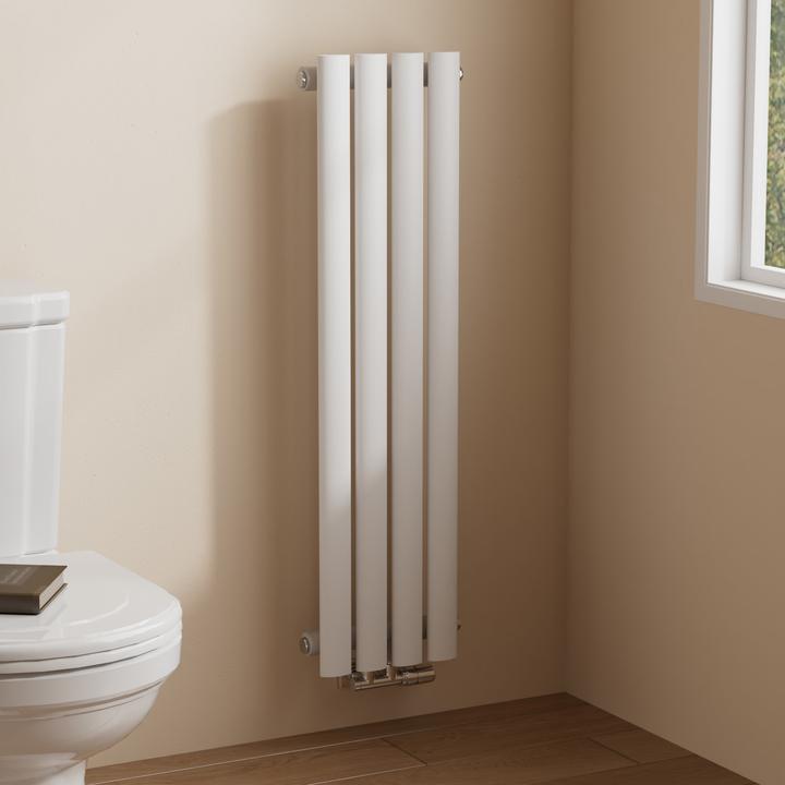 Produktbild Emke Heizkörper, Ovaler Heizkörper, Weiss 90x24cm 266W Einlagig