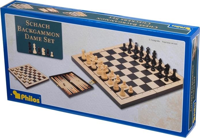 Produktbild Philos Schach - Backgammon - Dame - Set