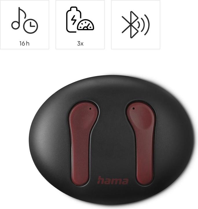 Produktbild Hama Bluetooth®-Kopfhörer Spirit Unchained, True Wireless Earbuds, ENC, FC, RT (Aktive Geräuschunterdrückung, 16 h, Kabellos)