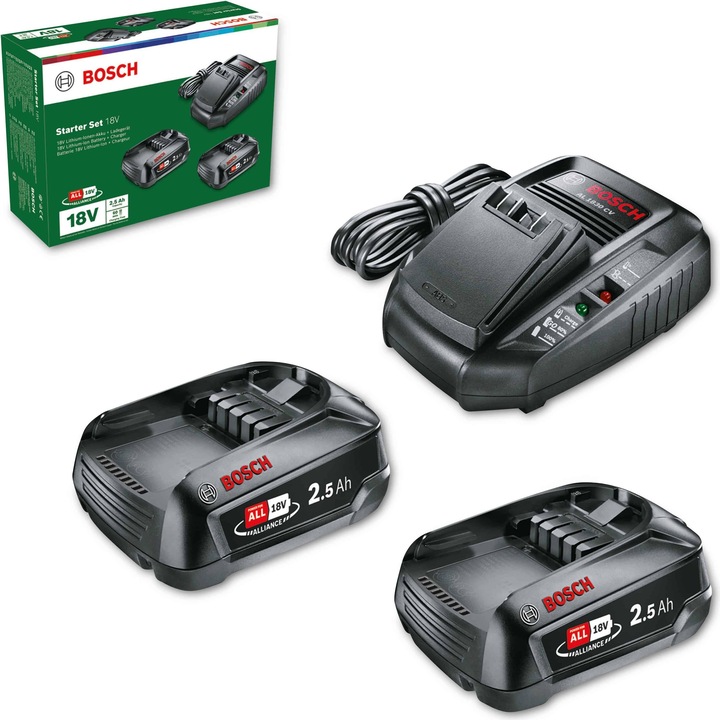 Actual product image Bosch Home & Garden Starter set PBA 18V (2x2.5Ah) + AL 1830 CV (18 V)