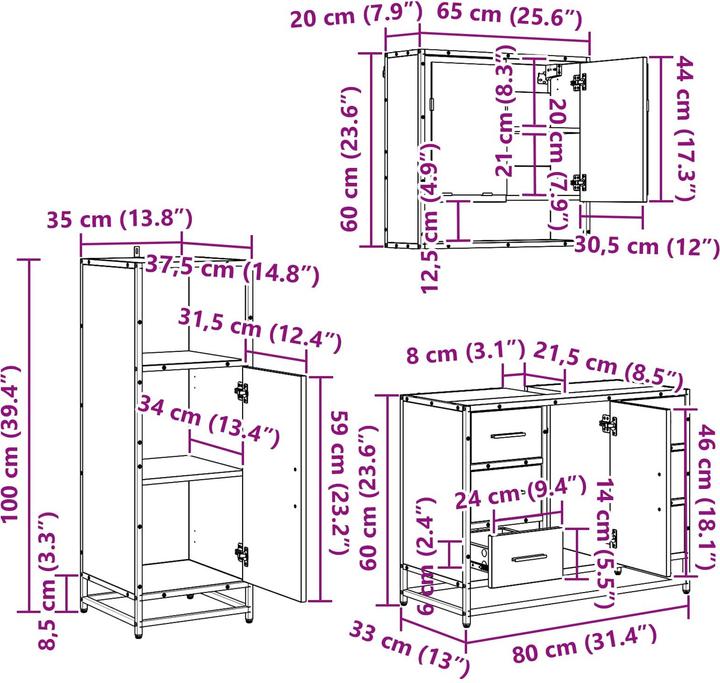 Produktbild vidaXL Badezimmermöbel