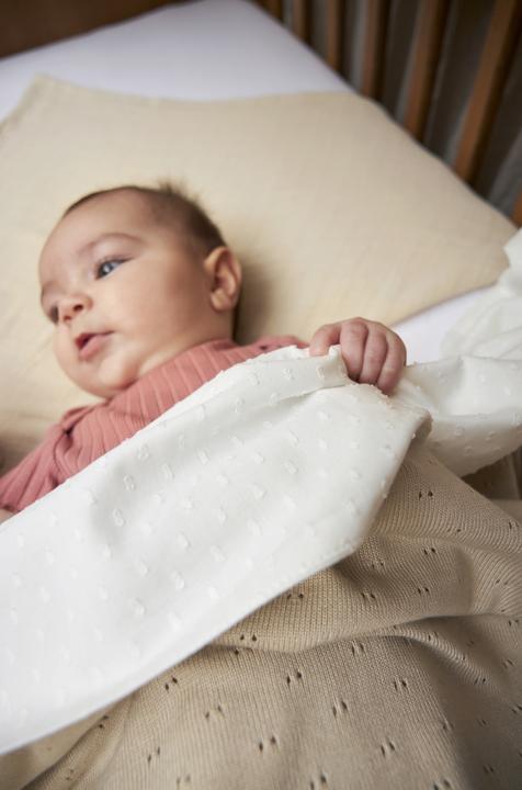 Image du produit Meyco Baby Plume drap de lit berceau - blanc cassé - 75x100cm