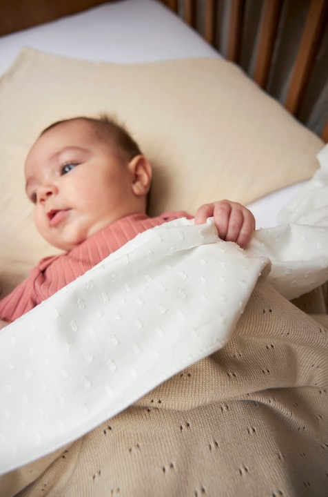 Image du produit Meyco Baby Plume drap de lit berceau - blanc cassé - 75x100cm