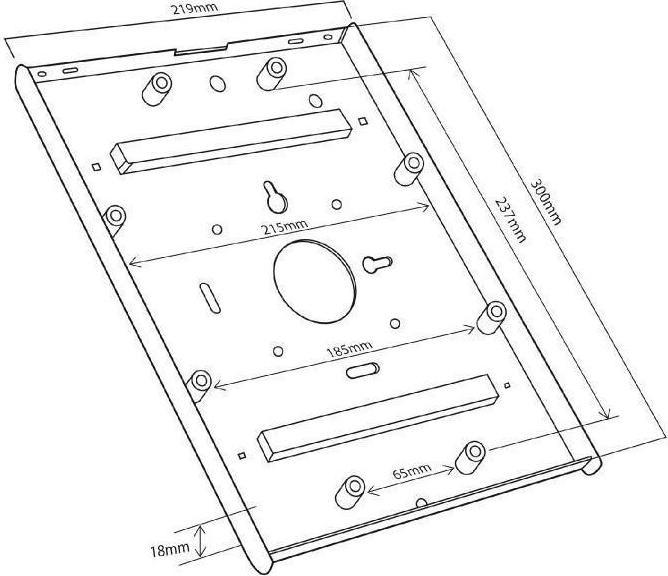 Image du produit Maclean Rack holder for advertising tablet of floor lock, MC-678 iPad 2/3/4/Air/Air2