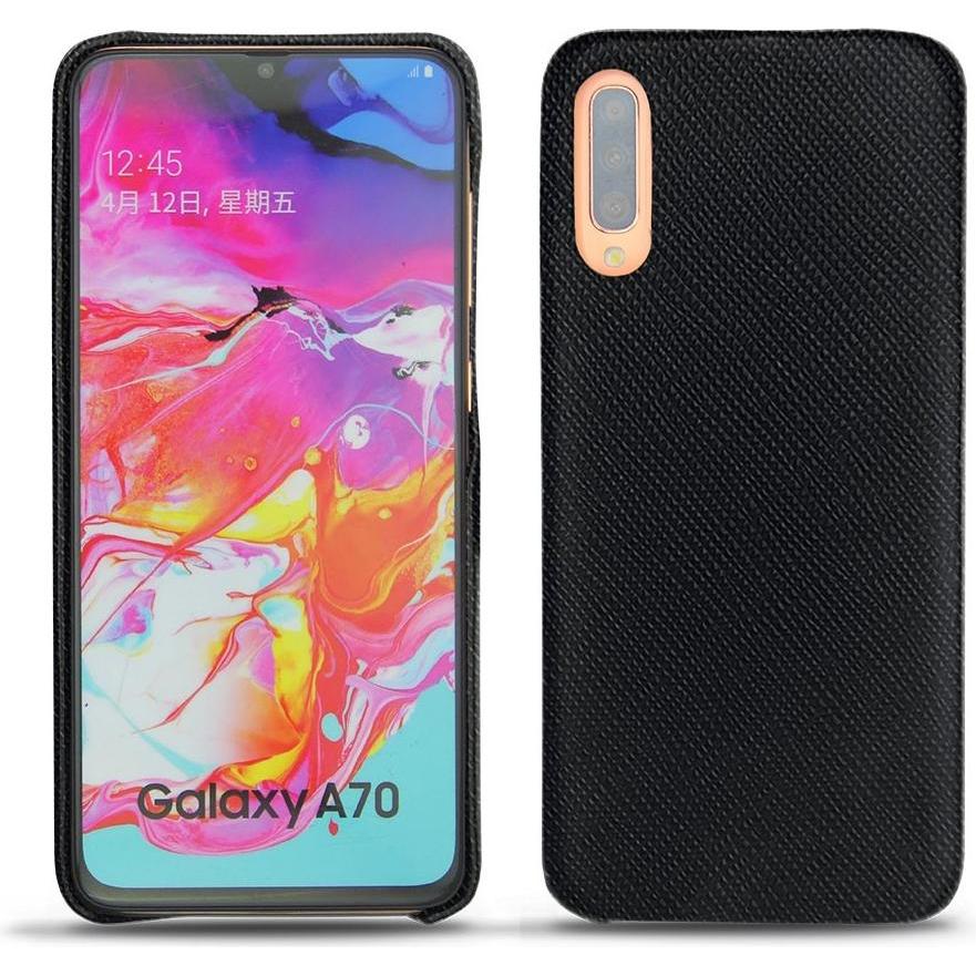 Noreve Lederschutzhülle (Samsung Galaxy A70), Smartphone Hülle, Schwarz