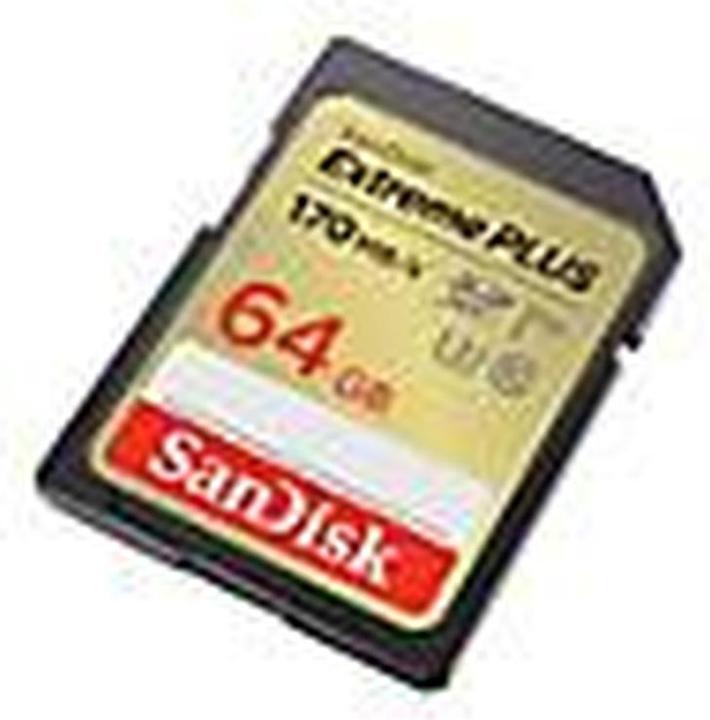 Actual product image SANDISK Extreme PLUS SDXC /s UHS-I (64 GB, SDXC, U3, UHS-I)