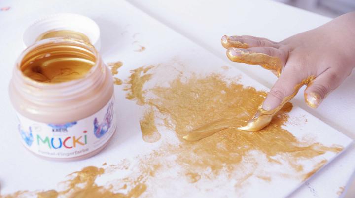 Actual product image Kreul Mucki Sparkle finger paint (150 ml)