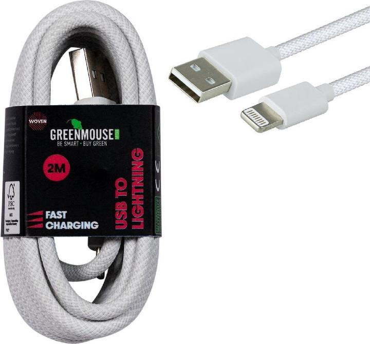 Image du produit Nobrand Greenmouse Lightning Cable 2m Woven GRS (2 m)