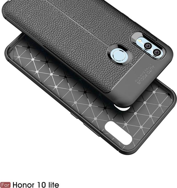 Actual product image Screenguard Honor 10 Lite Case Leather Design TPU Cover (Honor 10 Lite)