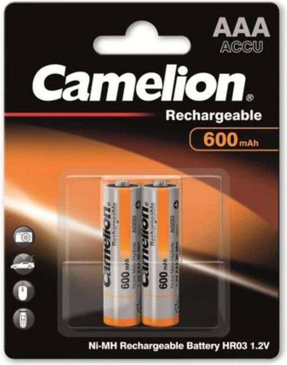 Produktbild Camelion NH-AAA600-BP2 Wiederaufladbarer Akku Nickel-Metallhydrid (NiMH) (2 Stk., AAA, 600 mAh)