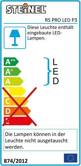 Energie-Label Steinel Sensorleuchte RS PROP3 (2188 lm)