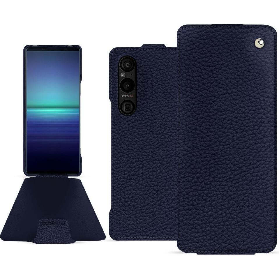 Noreve Lederschutzhülle vertikal (Sony Xperia 1 V), Smartphone Hülle, Violett