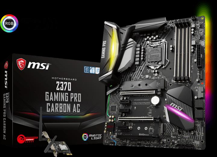 Image du produit MSI Z370 Gaming Pro Carbone Ac (LGA 1151, Intel Z370, ATX)