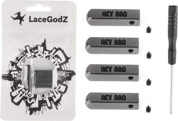 Produktbild LaceGodZ 1 Paar "Hey Bro" Schnürsenkel Clips (2.50 cm)