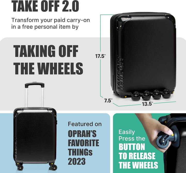 Actual product image Take Off Luggage Personal Item Suitcase