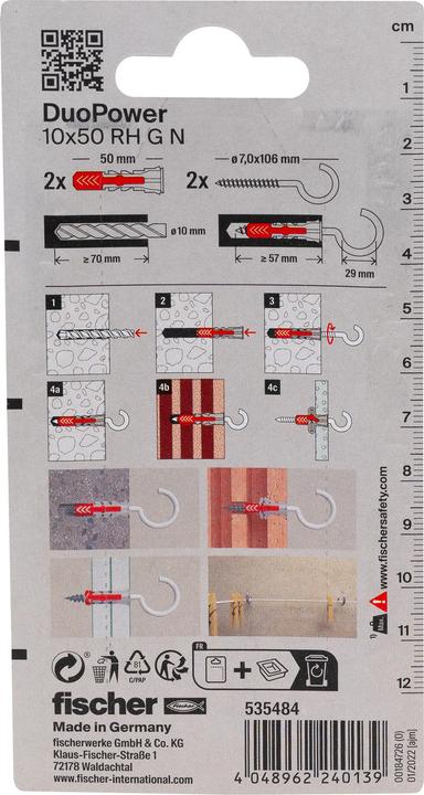 Actual product image Fischer SB Nylondübel Duopower (2 pcs.)