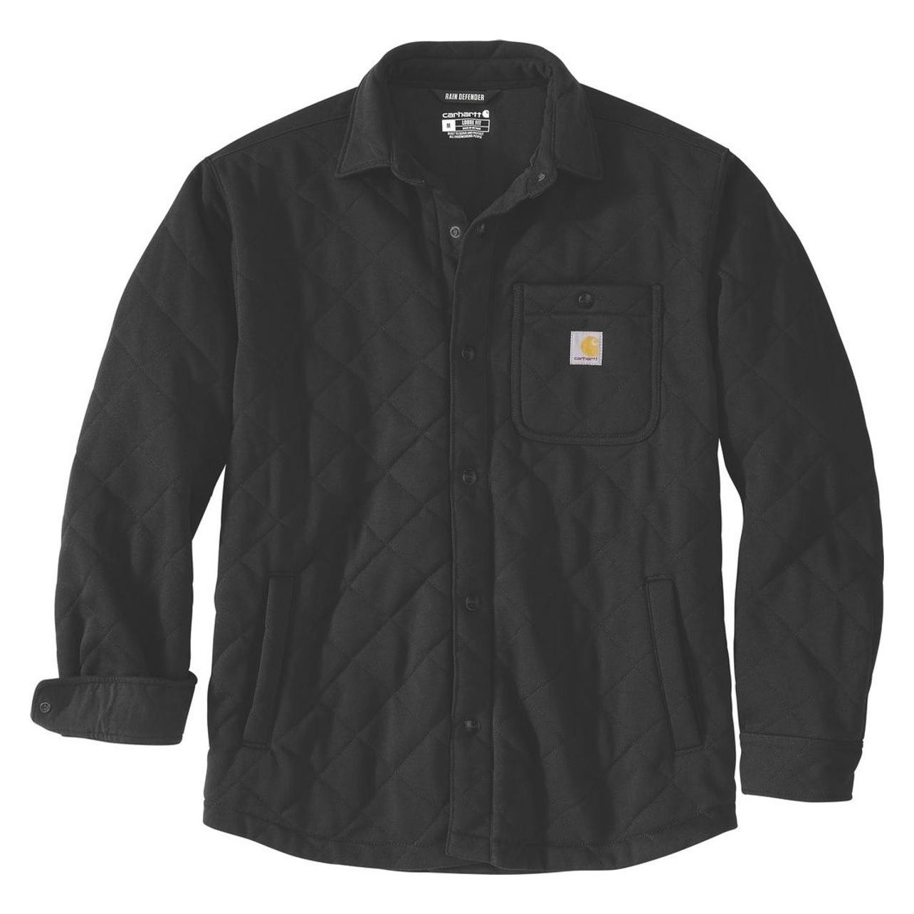 Carhartt, Herren, Hemden, Camicia Trapuntata Con Bottoni A Scatto, Schwarz, (Xl)