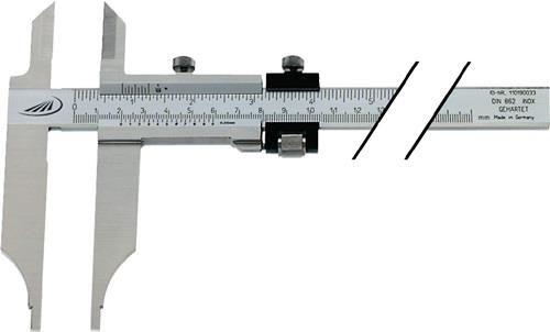Produktbild Helios Preisser HELIOS·PREISSER Werkstattmessschieber DIN862 500mm m.Spitzen u.FE Schnabel-L.150mm H.PREISSER (02...