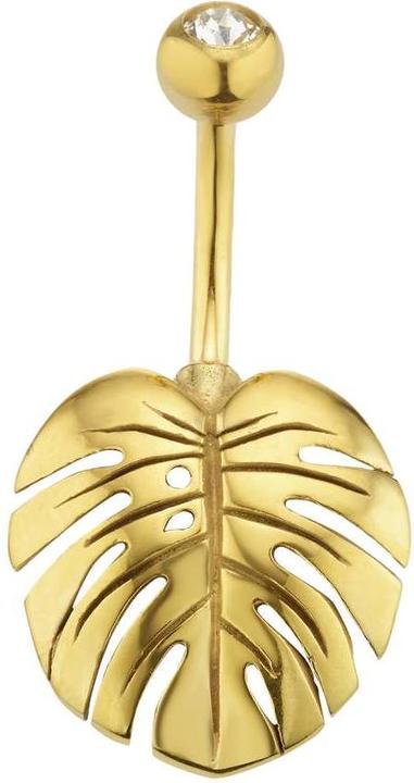 Produktbild Bijouteria Bauchpiercing (Chirurgenstahl 316L, PVD Beschichtung (goldfarbig), Kristall)
