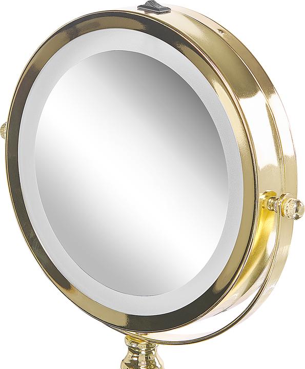 Image du produit Beliani miroir cosmétique Lumarko miroir cosmétique LED ø 18 cm or BAIXAS! (Ø 18 cm)