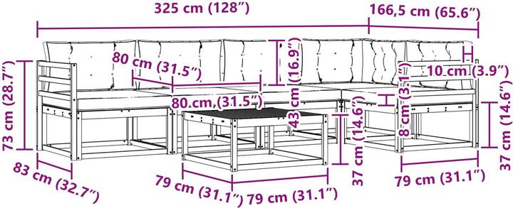Produktbild vidaXL Gartenmöbel Set