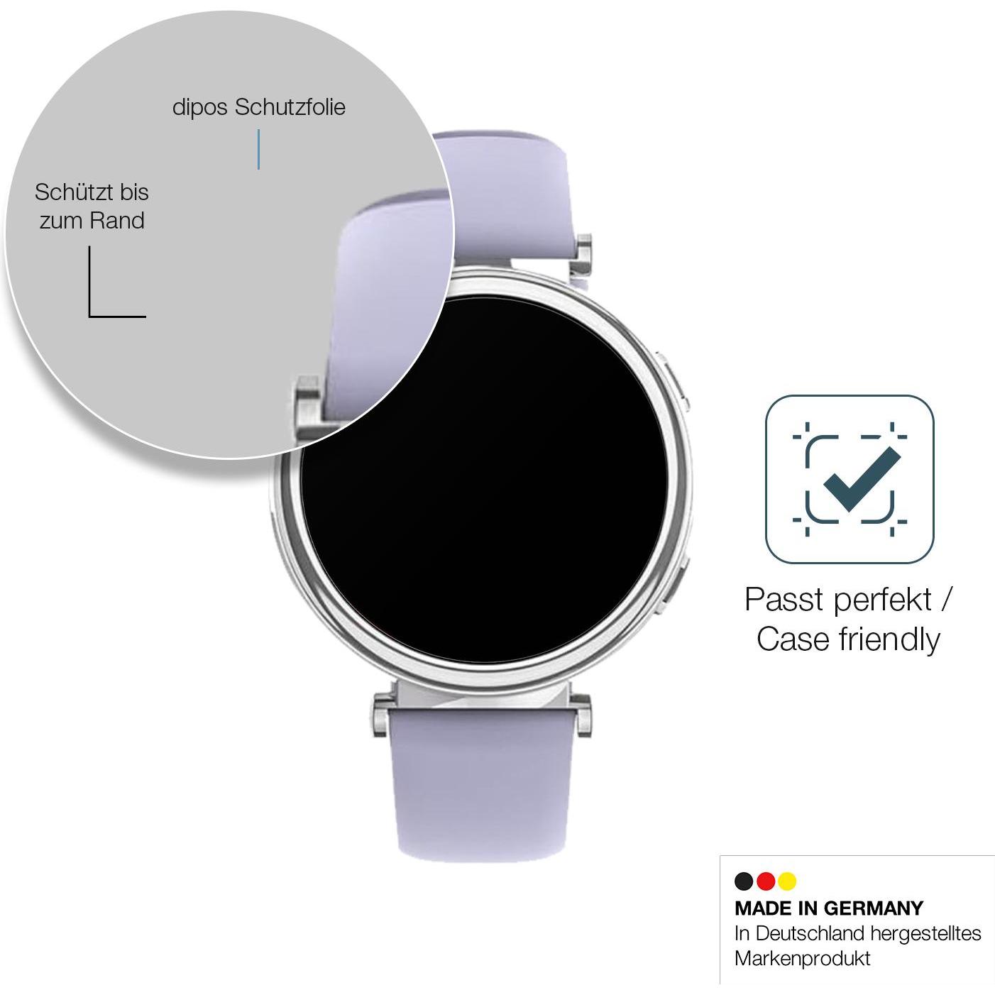 Dipos Anti-Shock Displayschutz Matt 9H, Smartwatch Schutzfolie, Transparent